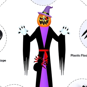 Citrouille Gonflable Professionnelle pour Décoration d'Halloween, Grande Citrouille <span class=keywords><strong>Fantôme</strong></span> pour Événements Extérieurs, Fêtes, Maisons Hantées, Publicité (ODM) - Product Image 4