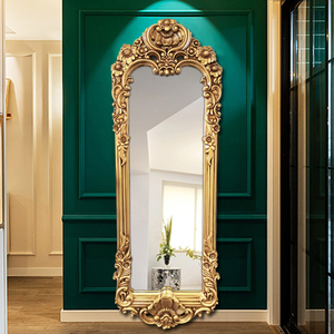 <span class=keywords><strong>Miroir</strong></span> mural vintage <span class=keywords><strong>baroque</strong></span> orné en or sculpté, <span class=keywords><strong>miroir</strong></span> décoratif antique pour entrée - Product Image 4