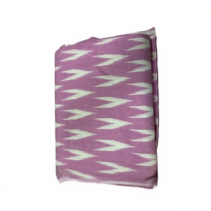 Handwoven Combed <b>Medium</b> Weight Pink Ikat Brocade <b>Fabric</b> Traditional Ikat Print 150GSM 58/60" Width for Women's Dresses Meter - Product Image 4