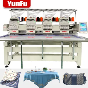 YUNFU Maya 4 Head Embroidery Machine Industrial Use Computerized 12/15 Needles 1200 Rmp Fast Speed