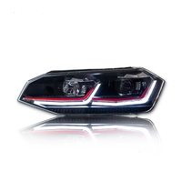 LED-Scheinwerfer für Volkswagen Polo 2019-2022 LED-Scheinwerfer-Baugruppe Doppel-L-Stil Projektorlinsen-Scheinwerfer/Fernlicht/Abblendlicht