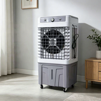 Refroidisseur d'air commercial pour la vente au détail, réservoir d'eau 45L, 100W, refroidissement par évaporation, autoportant, OEM ODM CE CB, vente en gros en vrac pour magasins