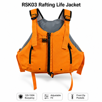 Gilet de sauvetage professionnel pour rafting en eaux vives 120-150N avec mousse NBR et sangles réglables pour kayak, canyoning et sauvetage