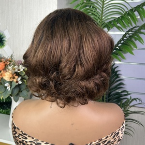 Peluca de Cabello Humano Rizado Suelto y Voluminoso con Encaje Frontal 13x4 Sin Pegamento, Estilo Fumi, Ondulado y Natural, con Reflejos Brillantes - Product Image 1