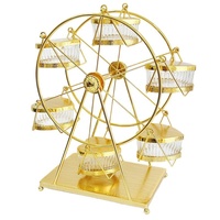 Étagère à épices rotative en forme de grande roue, ensemble d'assaisonnements électroplaqués, présentoir unique et créatif pour buffet, restaurant, hôtel, modèle de vaisselle de table
