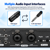 Système de monitoring intra-auriculaire sans fil double canal Gooermi EM220, audio 24 bits 48 kHz avec 2 récepteurs bodypack pour scène live