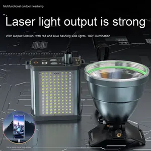 בהירות גבוהה נטענת headlamp סוללה נטענת כותרת צולבת גבול לילה חיצונית דיג עמיד למים עיצוב סוללה ארוכה - Product Image 5