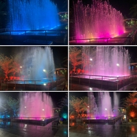 Fontaine musicale dansante personnalisée haut de gamme en acier inoxydable, design moderne, pour jardin extérieur et parc haut de gamme