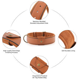 <span class=keywords><strong>Collar</strong></span> ajustable de cuero genuino para mascotas para Apple Airtag Dog Cat Funda antipérdida para AirTag Soporte de <span class=keywords><strong>collar</strong></span> de cuero - Product Image 2