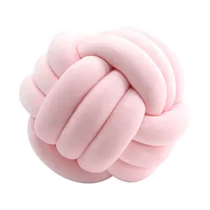 Knoop Bal Pluche Sierkussen-Leuke Speelgoed Gift Home Bed Room Couch Decor Kantoor Sofa Decoratie Licht Roze