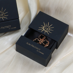 Custom Black Senior Jewelry Box Handmade Luxury Paper and PC Material for Necklace Packaging with Unique Design - Product Image 2