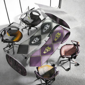 Accesorios de disfraz de Cosplay de Anime japonés, corbata de calavera Formal <span class=keywords><strong>Kira</strong></span> Yoshikage, corbata de poliéster JoJo Bizarre Adventure - Product Image 4