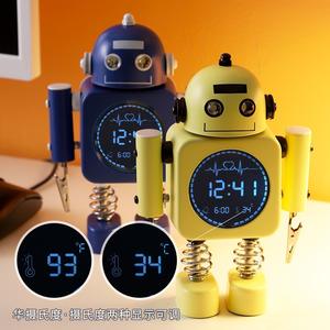 Reloj <span class=keywords><strong>despertador</strong></span> electrónico con robot Sunrise para estudiantes, reloj de escritorio inteligente para dormitorio de niños y <span class=keywords><strong>niñas</strong></span>, nuevo - Product Image 3