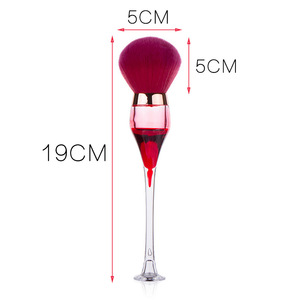 Brosse de nettoyage pour poussière d'ongles style vin rouge, en nylon doux avec manche en plastique, pour salon de manucure - Product Image 6
