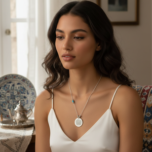 925 Sterling <b>Silver</b> Verse-al Kursi Necklace Made in Turkey - Product Image 3
