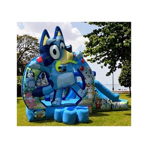 Nouvelle conception Château <span class=keywords><strong>gonflable</strong></span> d'extérieur pour enfants Blues Candy, aire <span class=keywords><strong>de</strong></span> <span class=keywords><strong>jeux</strong></span> pour bébés, certifié EN14960 avec souffleur - Product Image 1