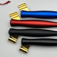 Porte-stylo double en plastique avec drapeau doré, porte-stylo double en plastique pour le lettrage, l'esquisse, le dessin, la cartographie et le dessin décoratif.