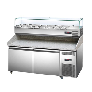 Under Counter Refrigerator Freezer Commercial Air <b>Cooled</b> No Frost Stainless Steel for Pizza Preparation and Salad <b>Bar</b> Pizza1 Pre - Product Image 1