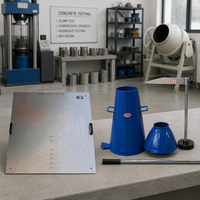 Kit portable d'essai de compactage du béton avec plaque d'extension en acier inoxydable pour tests sur site