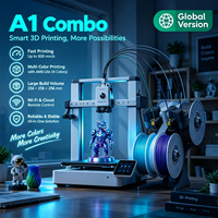 Printer 3D Bambo A1/A1C EU/UK Global Unlocked Langsung dari Pabrik Struktur Tahan Lama Daya Tahan Lama Pengoperasian Mudah