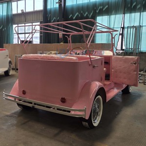 Voiture électrique vintage rose populaire pour touristes, véhicule rétro électrique classique pour la vente en gros et les centres de villégiature - Product Image 6