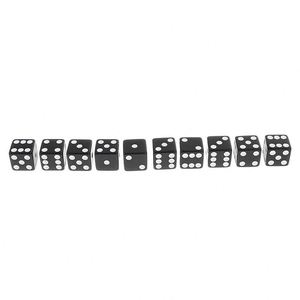 Dés à six faces en acrylique blanc à points, personnalisés en usine, 16 mm, pour jeux de cartes et de société - Product Image 4