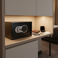 Mini Digitaler Safe mit Elektronischem Schlüsselschloss Massiver Stahl Diebstahlsicherer Tresor für Hotels Geschäftsbüros Heimgebrauch Geldkassette
