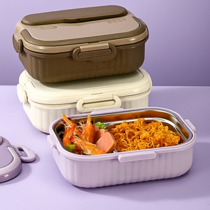 Boîte à <span class=keywords><strong>lunch</strong></span> isotherme en acier inoxydable 304 sans BPA pour l'école, compatible micro-ondes, avec sac à <span class=keywords><strong>lunch</strong></span> - Product Image 2