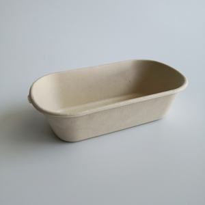 เป็นมิตรกับสิ่งแวดล้อมย่อยสลายได้ทิ้งข้าวสาลีฟางกระดาษเยื่อกระดาษ1000มิลลิลิตรถาดอาหารกลางวันที่มีฝาปิด - Product Image 2