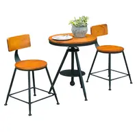 Iron Cafe Table and Chair Combination, Small Round Table
