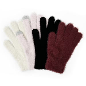 <span class=keywords><strong>Guanti</strong></span> da donna invernali da tenere caldi <span class=keywords><strong>guanti</strong></span> di peluche elasticizzati <span class=keywords><strong>guanti</strong></span> morbidi con pelliccia di visone lavorati a maglia da ragazza <span class=keywords><strong>guanti</strong></span> Touch Screen alla moda, rosso - Product Image 5