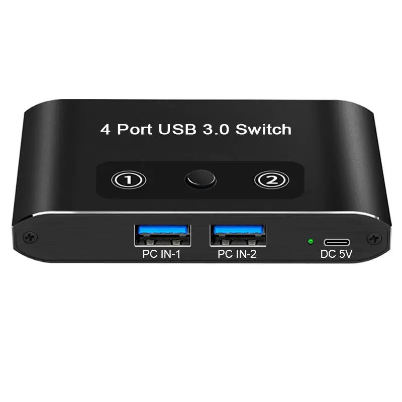 USB3.0 Audio Video Converter Switch Computer Monitoring USB 4 In 1 Out Keyboard Mouse USB Sharing 4K Laptop PC Switch HDM1