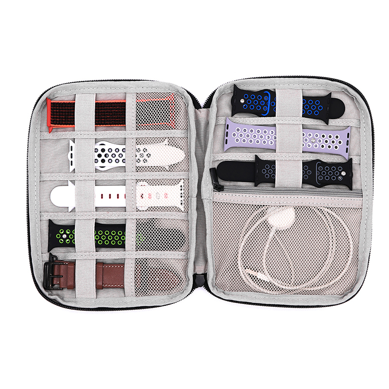 Серая, черная многофункциональная коробка, держатель ремешка для часов, Дорожный Чехол, органайзер, сумка, Портативная сумка для хранения ремешка для часов