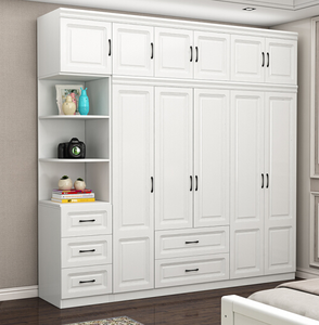 Armarios Abiertos Modernos Ecológicos Fabricados en Fábrica, Personalizados, de Aglomerado, Duraderos, para Dormitorio de Casa, Villa u Hotel, Grandes - Product Image 1