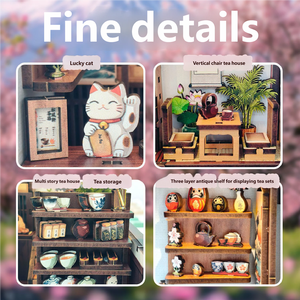 Kit de <span class=keywords><strong>maison</strong></span> <span class=keywords><strong>miniature</strong></span> en bois de cerisier - <span class=keywords><strong>Maison</strong></span> de poupée <span class=keywords><strong>miniature</strong></span> en bois avec miniatures détaillées et livres décoratifs - Product Image 4