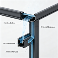 Pergola motorisée en aluminium résistante aux intempéries avec toit à lames rétractables pour terrasse extérieure