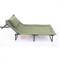 Ensemble chaise et lit de plage pliables modernes avec tissu Oxford 600D et cadre en acier inoxydable pour utilisation au bureau et pause déjeuner