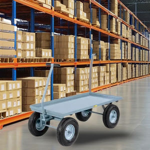 Chariot à plateforme avec roues de scooter, capacité 500 kg, chariot de manutention robuste pour entrepôt, usine et usage industriel - Product Image 4