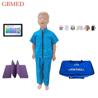 Mannequin de formation en RCP pédiatrique intelligent de 8 pouces, simulateur anatomique complet pour enfants avec contrôle par tablette