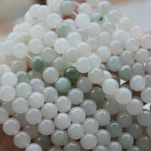 Perles rondes en jade de glace du Tianshan 6 8 10 mm, pierre naturelle pour la fabrication de bijoux, cristal naturel en vrac - Product Image 2