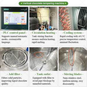 เครื่องทำช็อกโกแลตขนาดเล็กแบบมืออาชีพ พร้อมฟังก์ชั่นจ่าย<span class=keywords><strong>แล</strong></span>ะละลายช็อก<span class=keywords><strong>โก</strong></span><span class=keywords><strong>แล</strong></span><span class=keywords><strong>ต</strong></span>ร้อน - Product Image 3