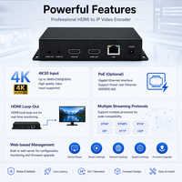 Codificador HDMI a IP ORIVISION 4K30 H.265, 4 transmisiones 1080P, salida HDMI en bucle, SRT RTMP RTSP UDP Multicast, pantalla OLED