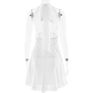 2025 abito da sera con Logo personalizzato estivo Sexy da donna con scollo a V e profondo nuovo abito da festa senza maniche e arruffato a trapezio - Product Image 3