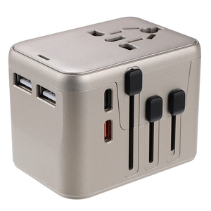 Rr Du Lịch Mở rộng dây 2500W USB PQ Power Adapter với đa cắm 2 Type-C + 2 Adapter 5 cửa hàng 1A Đánh giá hiện tại 2 cổng USB - Product Image 3