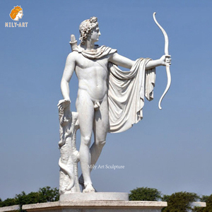 Statue d'<span class=keywords><strong>Apollon</strong></span> en marbre blanc grandeur nature personnalisée <span class=keywords><strong>Sculpture</strong></span> <span class=keywords><strong>grecque</strong></span> classique en pierre pour parc - Product Image 1