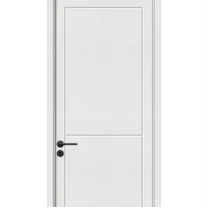 GA20-56 עיצוב מודרני דלתות חדר שינה עץ לבן סלון פנים עץ חומר מסגרת mdf דלת pvc