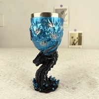 Haute qualité glace et feu transfrontalier médiéval rétro bière tasse résine acier inoxydable tasse à café artisanat créatif cadeaux
