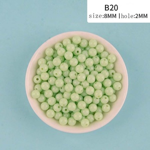 세이지 그린 플라스틱 원형 비즈 8mm 루즈 합성 진주 야외 장식 정원 장식 여름 트렌드 내구성 있는 소재 - Product Image 2