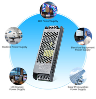 Alimentation électrique CC à sortie unique silencieuse et mince haute efficacité 300W 12V 24V pour bande LED, imprimante 3D, caméra CCTV