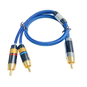 RCA Splitter 1RCA Male to 2RCA Male Stereo Audio Cable 1RCA to 2RCA Splitter Subwoofer Cable
